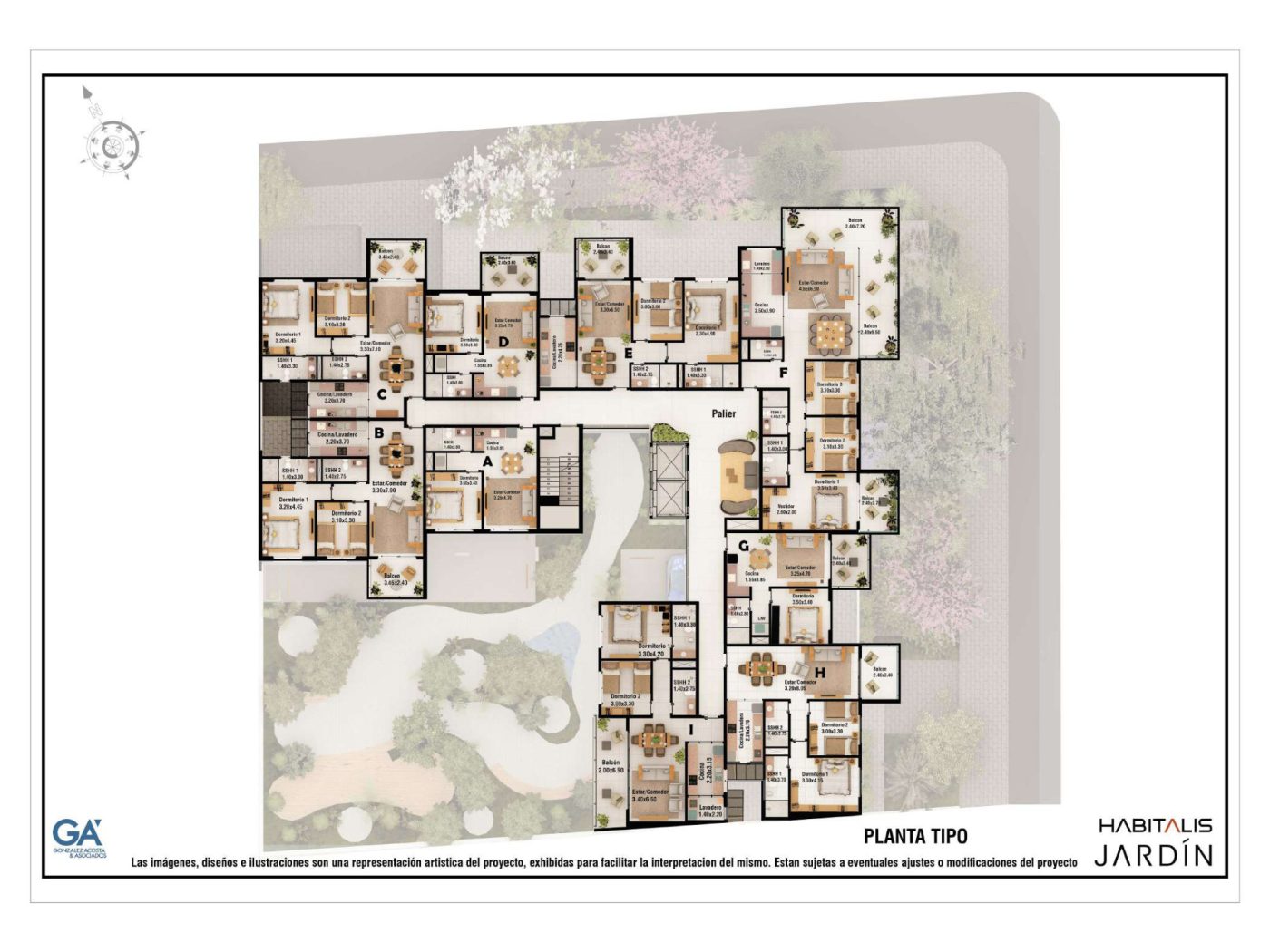 Habitalis Jardín · Planta tipo